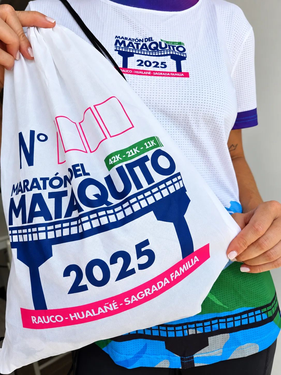 Drawstring bag from the Mataquito Marathon