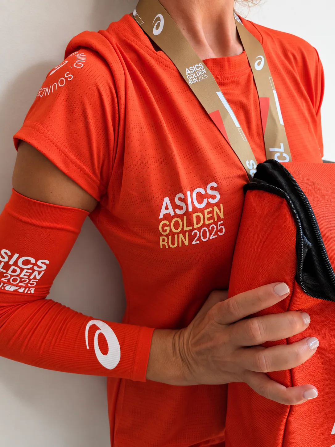 Custom arm sleeves from the ASICS Golden Run